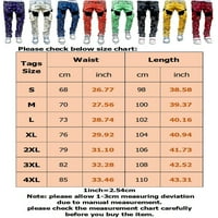 Lumento Men's Casual Jogger Bottoms Леки панталони за теглене на теглене монтирани панталони с цип с джобове бяло s