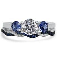 Неговият и нейният сватбен пръстен, съвпадащ със сребърни сватбени ленти, нейните мъже жени размери 7 11