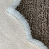 Dabuliu Bear във формата на мечка килим, мека неплъзгаща се килим за спалня, сладък килим от Fau Fur Floor, размит рошав килим за спалня хол в черен 31.5