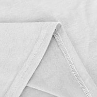 Lovskoo жени лято късо ръкав свободен небрежен къс ръкав квадратна шия твърд ежедневен блуза тениска туника върхове бяло