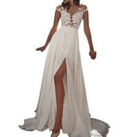 Fule флорална дантелена сватбена елегантна шифонска рокля вечерна рокля с топка рокля