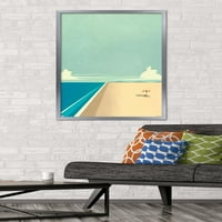 Art Deco - Плакат за стена на плажа, 22.375 34