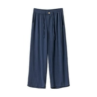 Leey-World панталони за мъже бельо ежедневни панталони Мъжки плътно цвят направо разхлабени японски панталони Мъжки панталони с широки крака