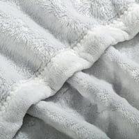 Заден печат обръснат фланелен плюшено одеяло, проверено одеяло за легло или диван, 80 90