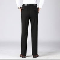 Aherbiu плюс размер официални панталони за мъже прав крак молив панталони бизнес работни панталони със солиден цвят