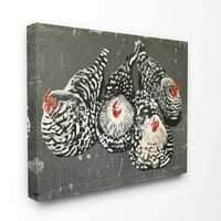 Ступел Начало Дé Кор пилешко парти селскостопански животни живопис платно стена изкуство от Сузи Редман