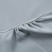 vbnergoie жени есен и зимен солиден цвят v-образно риза меко копринено дъно отгоре свободна бяла риза дамски бейзболен тройник злато