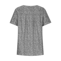 Zodggu дамски върхове на пеплума плюс размери блуза ризи за модерни оферти лъскава точка графични ризи тренировка портрет v Врат