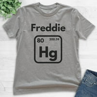Kids Freddie Hg риза, младежка детска тениска, тениска на науката, музикална рок-н-ролка риза, живачна риза, тъмно хедър сиво, голяма