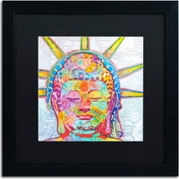 Търговска марка изобразително изкуство Буда свобода платно изкуство от Дийн Русо, Черен мат, черна рамка