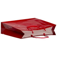 Хартиена Гланцирана Подаръчна Чанта, 4.75, Червена, 1 Пакет, Х, Голяма Хоризонтална