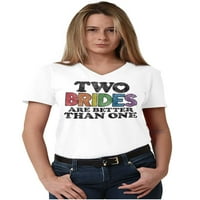 Две булки, по -добри от една ЛГБТ Pride v Neck Thish Tees жени Бриско Брандс S