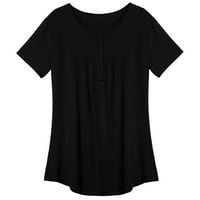 Ризи за жени ежедневни върхове късо ръкав лято O-neck блуза тениска отгоре