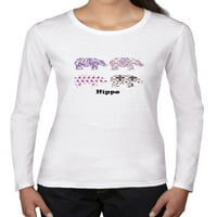 Хипопота в готини модели и цветове женски сива тениска с дълъг ръкав