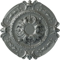 Екена Милуърк 3 8 од 3 4 П Саутхемптън таван медальон, Ръчно рисувана Платина