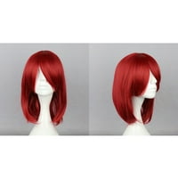 Уникални сделки човешки перуки за коса За Дама 14 червена перука боб с перука шапка до рамото