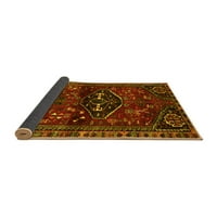 Ahgly Company Indoor Rectangle Персийски жълти традиционни килими, 7 '9'