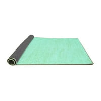 Ahgly Company Indoor Rectangle Solid Turquoise Blue Modern Area Rugs, 5 '7'
