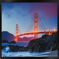 Чудения на света - Плакат за стена на Golden Gate Bridge, 14.725 22.375
