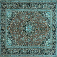 Ahgly Company вътрешен правоъгълник персийски светлосини традиционни килими, 5 '8'