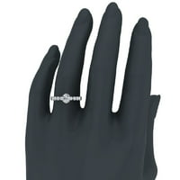 Годежни пръстени за жени - овално рязане 18k бяло злато 1. CT GIA сертификат