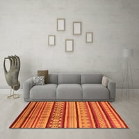 Ahgly Company Indoor Square Southwestern Orange Country Country Rugs, 3 'квадрат