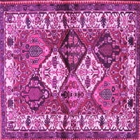 Ahgly Company Indoor Square Persian Pink Traditional Area Rugs, 8 'квадрат
