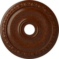 Екена Милуърк 20 од 5 8 ИД 1 п Джаксън таван медальон, ръчно изрисуван полиран махагон пращене