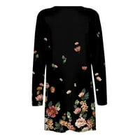 Подарък за клирънс за жени Yohome Womens Tops дамски модни ежедневни флорални принта със средна дължина кардиганско яке палто