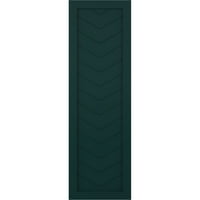 Екена Милуърк 18 в 78 х вярно Фит ПВЦ един панел Шеврон модерен стил фиксирани монтажни щори, термично зелени