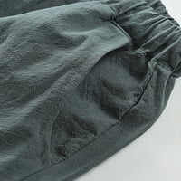 Уендунидни товарни панталони за мъже, небрежен прост плътно цвят памук и бельо лумбален френ -панталони панталони с дължина на