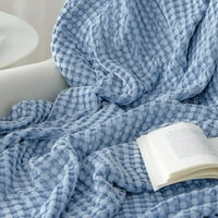 Охлаждане на легла Охлаждане Бамбук вафла с размер на одеяло - меко леки и дишащи одеяла на Cal King за горещи спящи луксозни