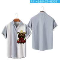Big Men's Cinco de Mayo Button Up ризи с къс ръкав графична яка тениски евтини дрехи за тийнейджър и възрастен