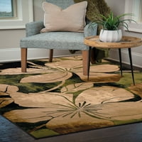 Обединени тъкачи на Америка Чарлийз цвете модерни килими площ, бургундско червено