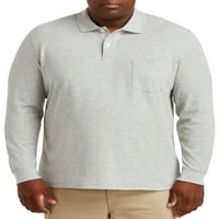 Кениън Ридж Мъжка риза с дълъг ръкав джоб Пике Поло