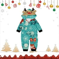 Yuelianxi Коледно семейство Пижама Коледно коледно родителско детско облекло отпечатани пижами Jumpsuit Home Outfit