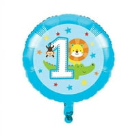Творчески Конвертиране един е забавно момче Милар 18 Многоцветен 1-ви рожден ден балон